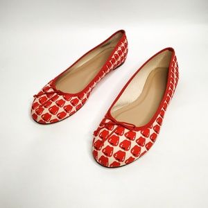 J. Crew red apple flats !
